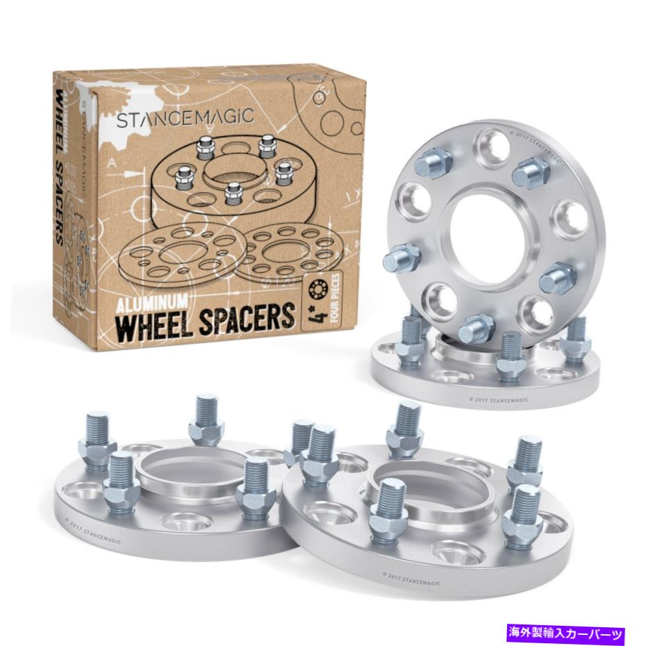 スペーサー 4PC 15mm厚さのハブセントリックホイールスペーサー| 5x114.3 | 60.1mmボア| 12x1.5スタッド 4pc 15mm Thick HUBCENTRIC Wheel Spacers | 5x114.3 | 60.1mm bore | 12x1.5 Studs【並行輸入品】