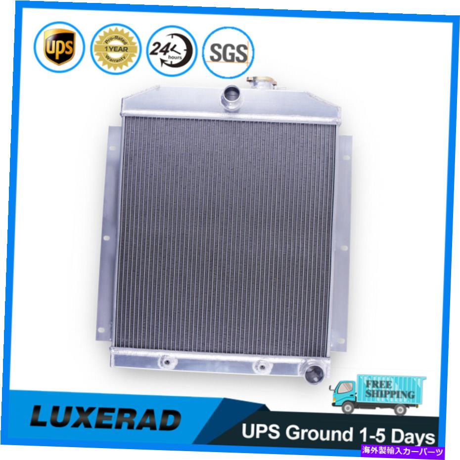 Radiator 47-54シボレートラック郊外l 6フルアルミニウム3列レーシング冷却ラジエーター FOR 47 - 54 CHEVY TRUCK SUBURBAN L 6 FULL ALUMINUM 3-ROW RACING COOLING RADIATOR【並行輸入品】