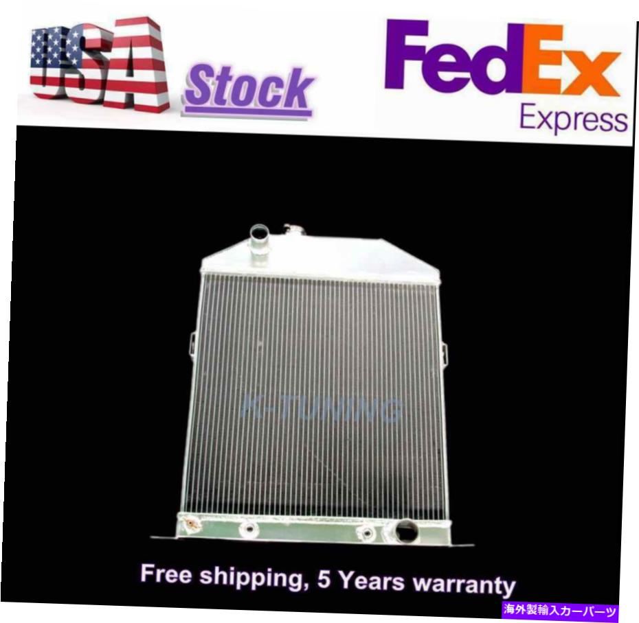 Radiator 3列1942-1948 Ford Coupe Deluxe Chevy V8エンジンのアルミニウムラジエーター 3 ROWS ALUMINUM RADIATOR FOR 1942-1948 Ford COUPE Deluxe CHEVY V8 ENGINES【並行輸入品】