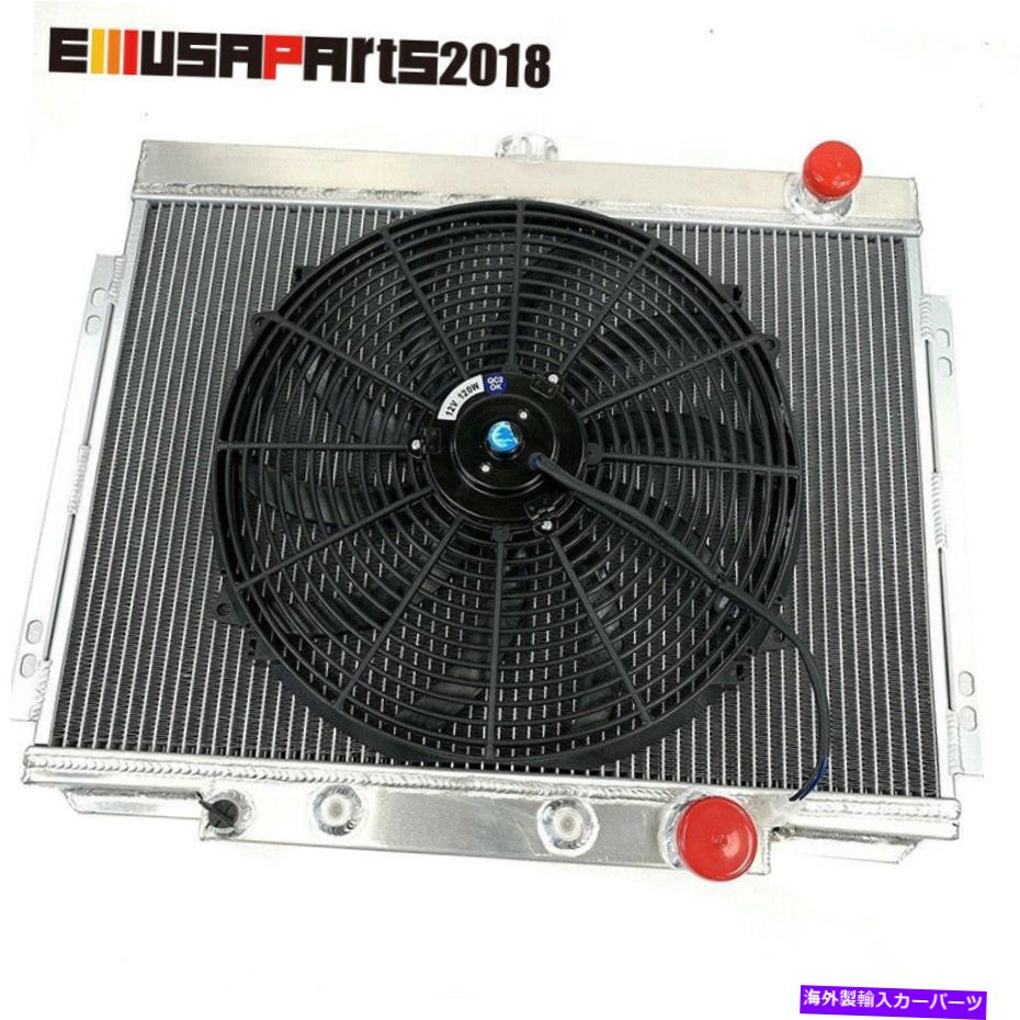 Radiator 67-70フォードマスタングV8 MT 3列のパフォーマンスフルアルミニウムラジエーター+16 \"ファン For 67-70 Ford Mustang V8 MT 3 Rows Performance Full Aluminum Radiator+16\" Fan【並行輸入品】