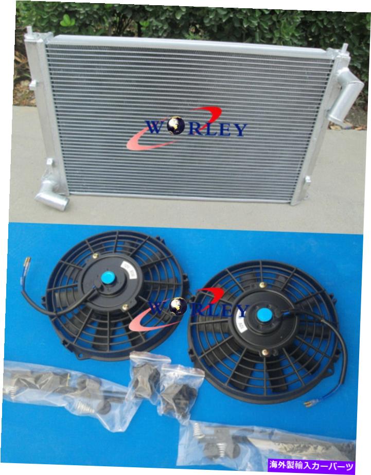 Radiator ミニクーパーS 1.6L MTスーパーチャージR52 R53 2002-2008アルミニウムラジエーター+ファン For MINI COOPER S 1.6L MT Supercharged R52 R53 2002-2008 Aluminum Radiator+FANS【並行輸入品】