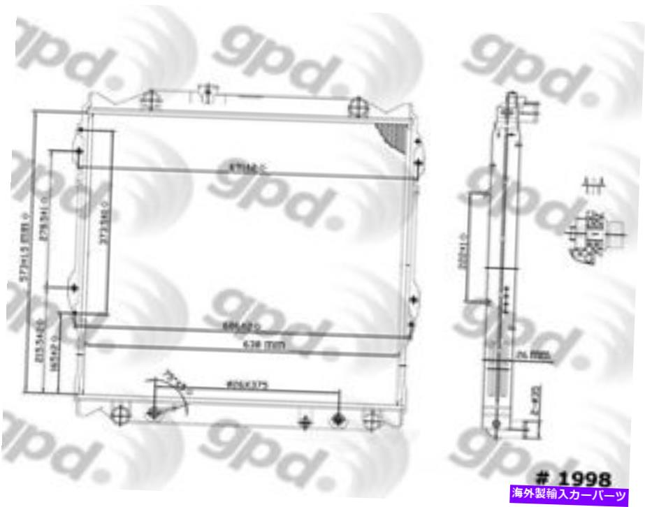 Radiator Radiator Global 1998Cは96-02トヨタ4Runnerに適合します Radiator Global 1998C fits 96-02 Toyota 4Runner【並行輸入品】