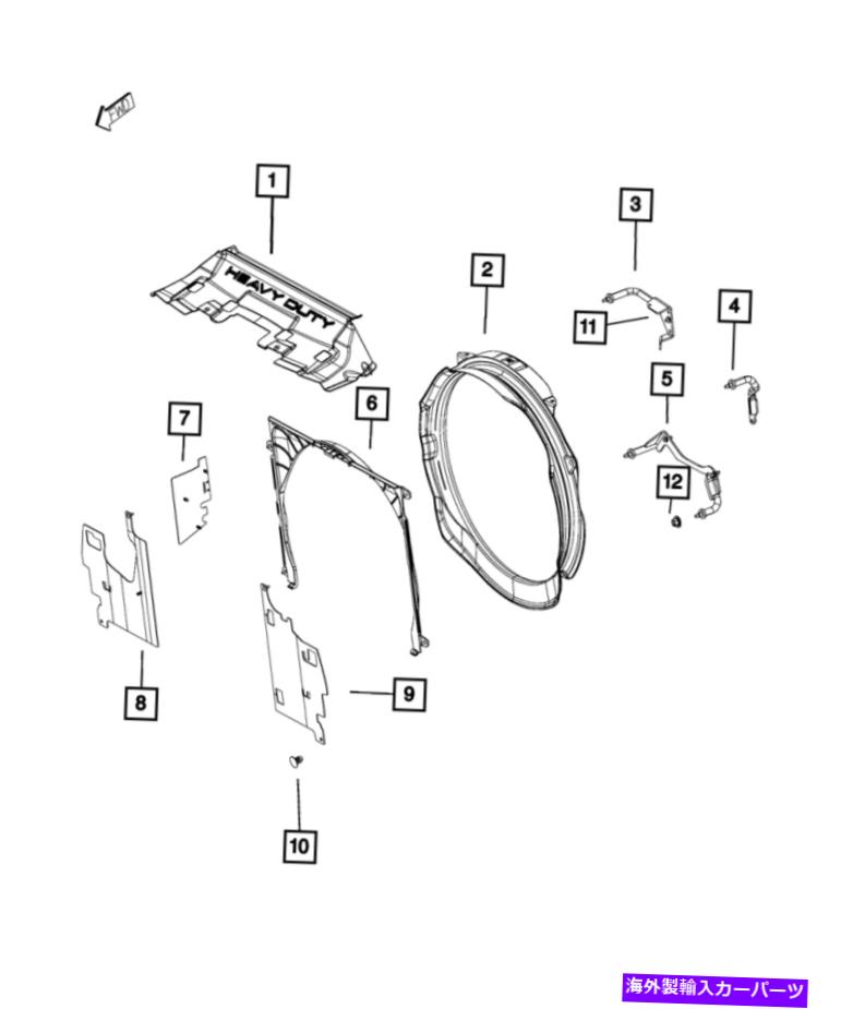 Radiator 52014731ABファン2013-18 RAM 2500 3500 6.7L L6-ディーゼル 52014731AB Fan Shroud for 2013-18 RAM 2500 3500 6.7L L6 - Diesel【並行輸入品】