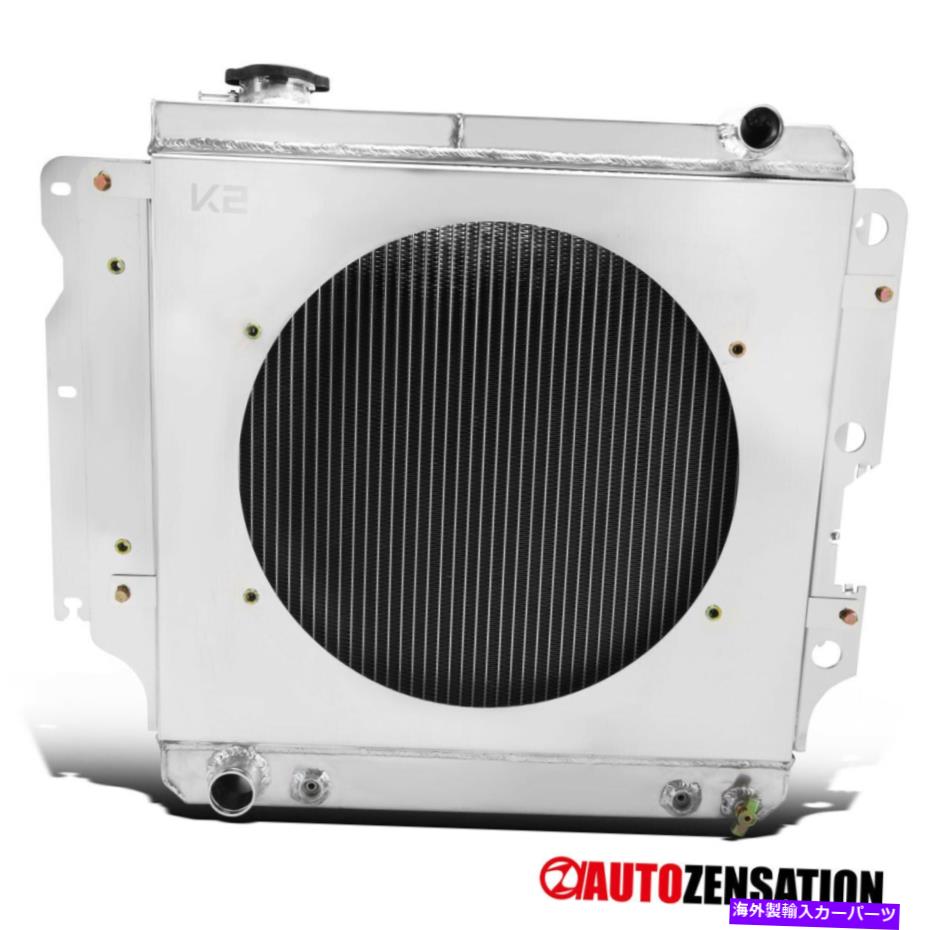 Radiator フィット1987-2006ジープラングラーTJ YJ V8 3列アルミニウム冷却ラジエーターファンシュラウド Fit 1987-2006 Jeep Wrangler TJ YJ V8 3 Row Aluminum Cooling Radiator Fan Shroud【並行輸入品】