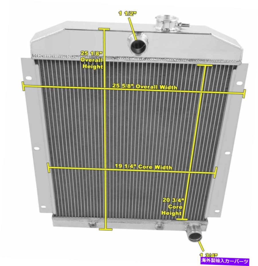 Radiator 3列アルミニウムラジエーター1947-1954 48 Chevy 3100/3600/3800トラックピックアップL6 AT/MT 3 Rows Aluminum Radiator 1947-1954 48 CHEVY 3100/3600/3800 TRUCK PICKUP l6 AT/MT【並行輸入品】