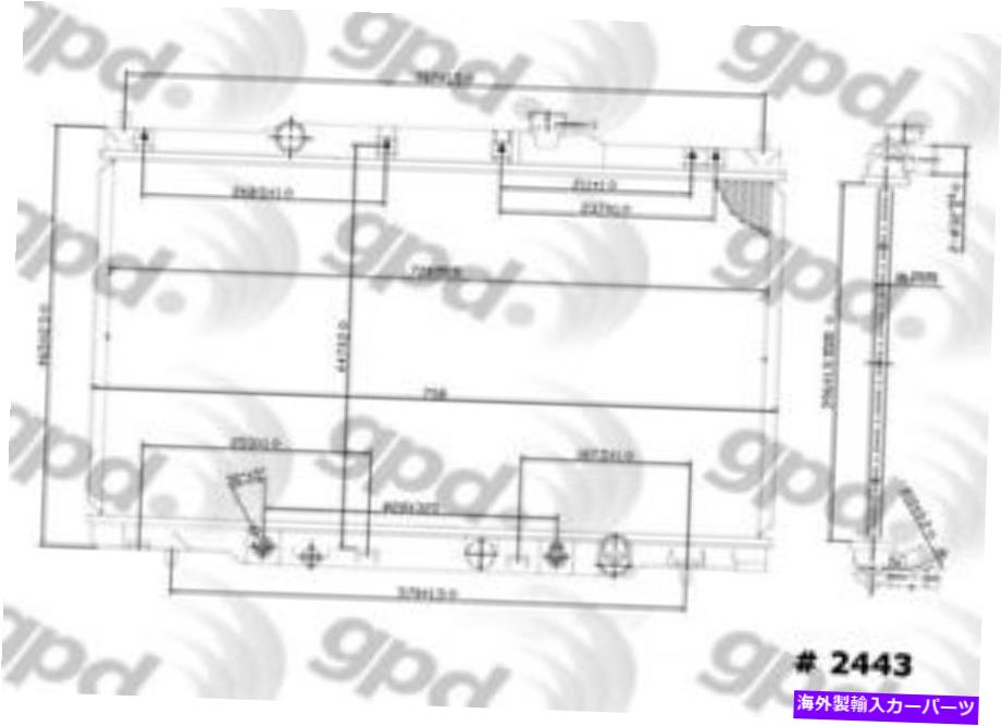 Radiator ラジエーターグローバル2443C適合02-06ホンダCR-V Radiator Global 2443C fits 02-06 Honda CR-V【並行輸入品】