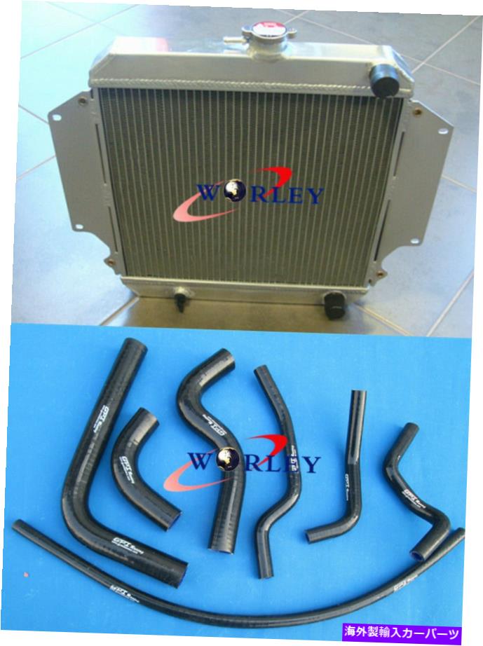 Radiator スズキのアルミニウムラジエーター +ブラックホースJimny Sierra F10A SJ410 SJ413 SAMURAI Aluminum Radiator + BLACK hose for Suzuki Jimny Sierra F10A SJ410 SJ413 Samurai【並行輸入品】