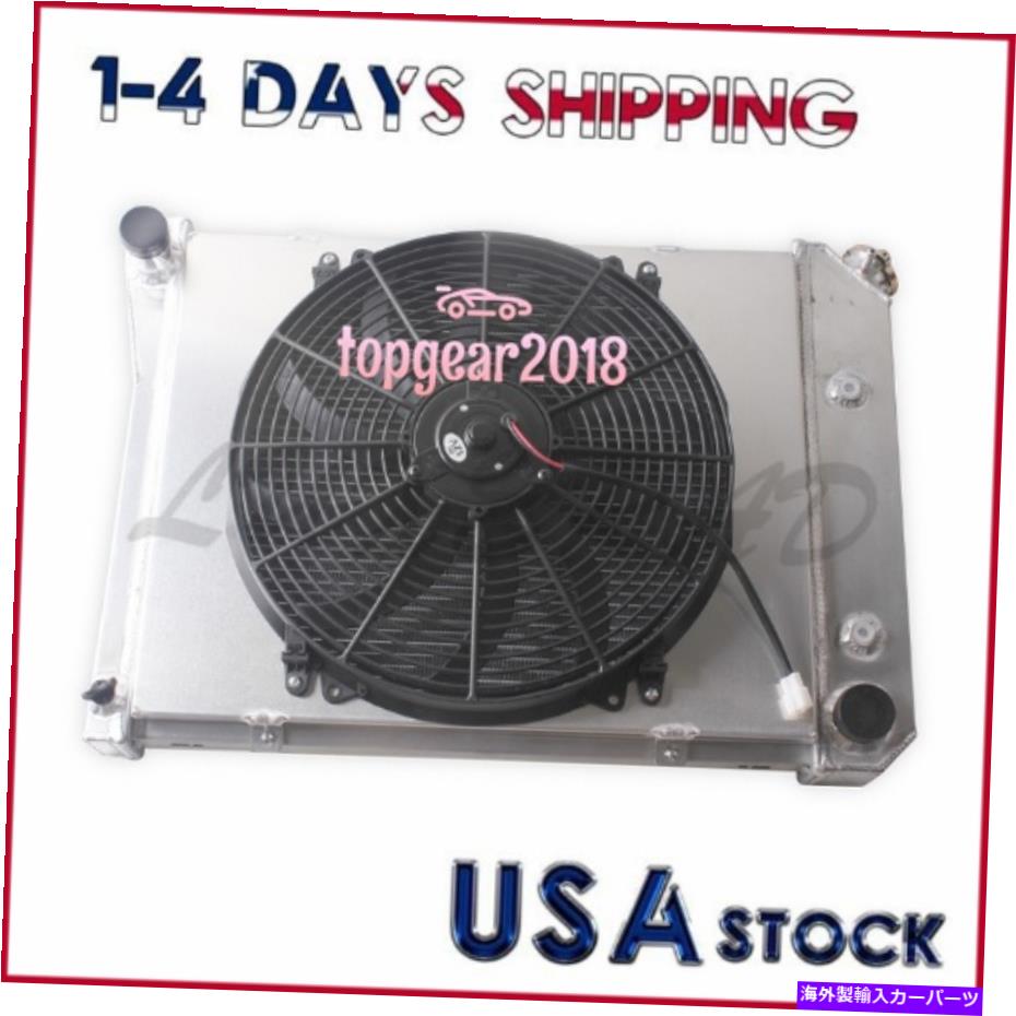 Radiator 3列のアルミニウムラジエーターとファンChevy Nova Pro 68-74/Small Block 72-79のコンボ 3 Row aluminum radiator&fans Combo for Chevy Nova PRO 68-74/SMALL BLOCK 72-79 AT【並行輸入品】