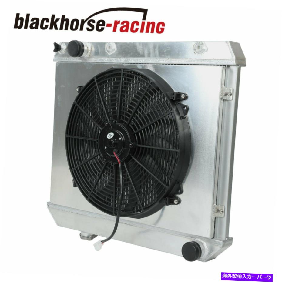 Radiator 63-66シボレートラックC/Kシリーズポンティアックのアルミニウムコア3列ラジエーター+シュラウドファン Aluminum Core 3 Row Radiator+Shroud Fan For 63-66 Chevy Truck C/K Series Pontiac【並行輸入品】