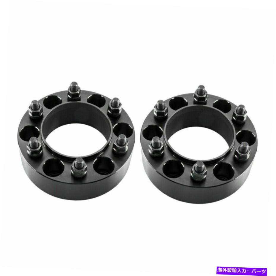 スペーサー トヨタタコマの2PCS 2 '' 6ラグブラックハブセントリックホイールスペーサーアダプター6x5.5 2Pcs for Toyota Tacoma 2'' 6 Lug Black Hubcentric Wheel Spacers Adapters 6x5.5【並行輸入品】