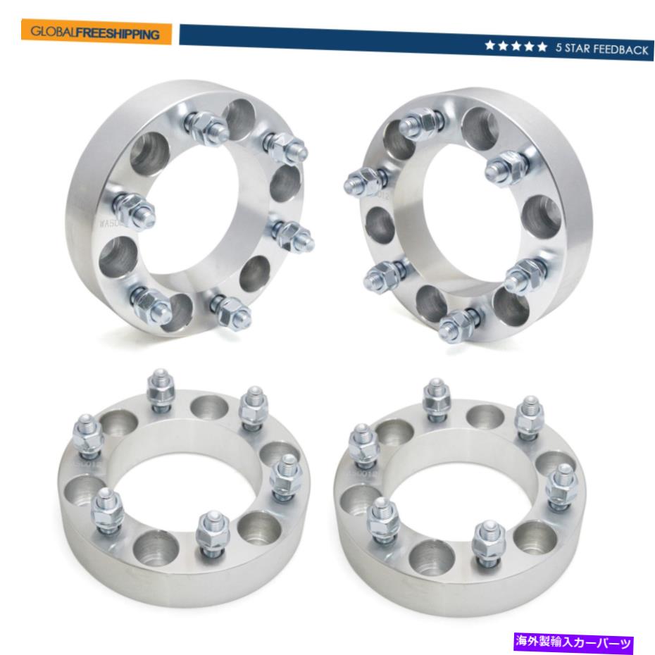 スペーサー 4xホイールスペーサーアダプター6x5.5?6x5.5 12x1.5スタッド1.5 '' 6ラグすべて 4X WHEEL SPACERS ADAPTERS 6X5.5 TO 6X5.5 12x1.5 STUDS 1.5'' FOR ALL 6 LUG【並行輸入品】