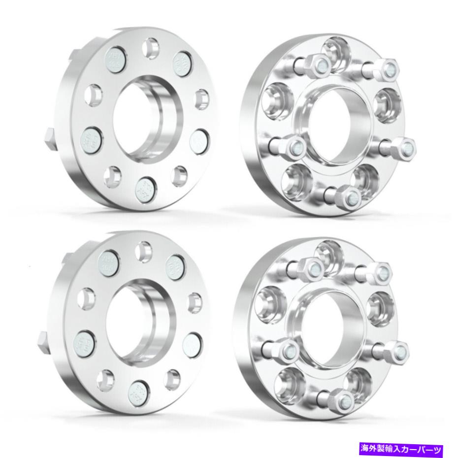 スペーサー 4PCS 5x4.5ホイールスペーサー1インチのハブセントリックホンダアコードシビックCR-V HR-V 4Pcs 5x4.5 Wheel Spacers 1 inch Hubcentric For Honda Accord Civic CR-V HR-V【並行輸入品】