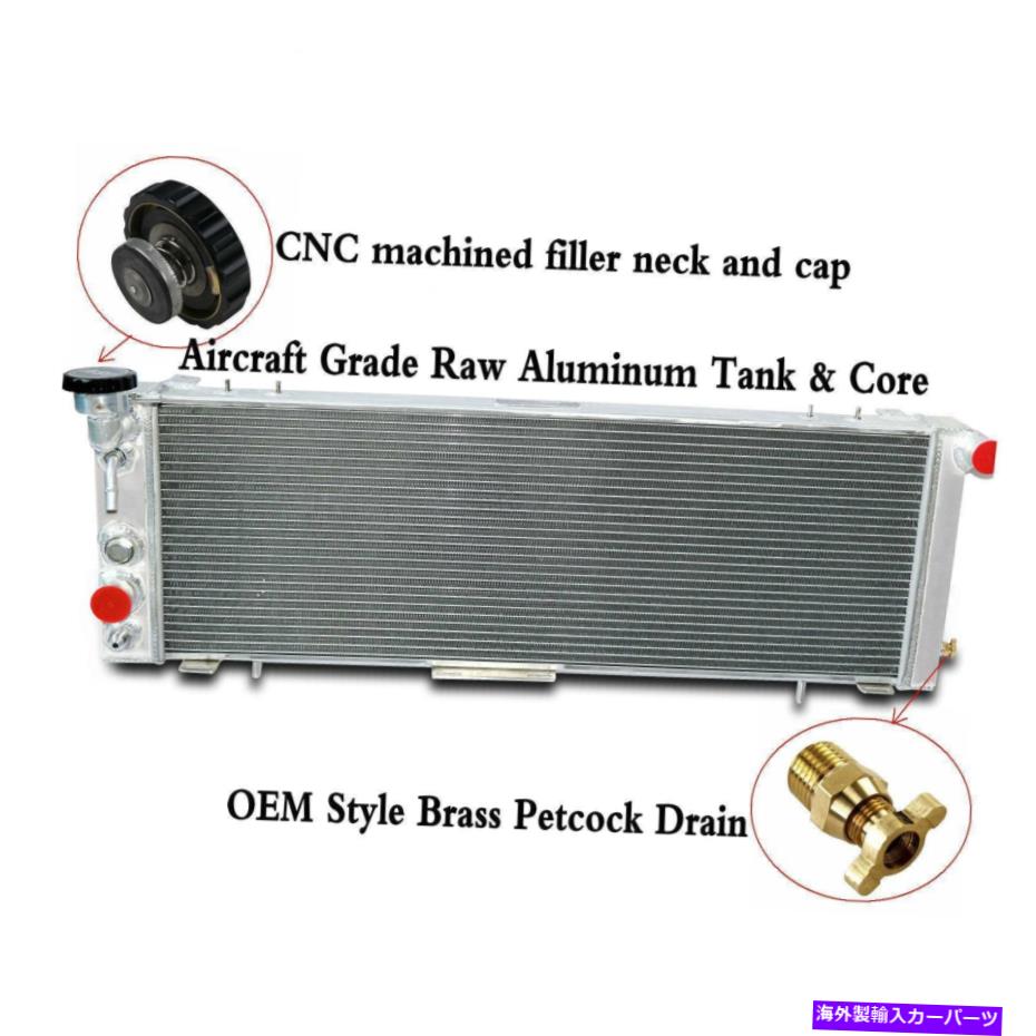 Radiator 1991年から2001年の4列アルミニウムラジエータージープチェロキーXJ 2.5L L4 4.0L L6 AT/MT 4 Rows Aluminum Radiator For 1991-2001 Jeep Cherokee XJ 2.5L L4 4.0L L6 AT/MT【並行輸入品】