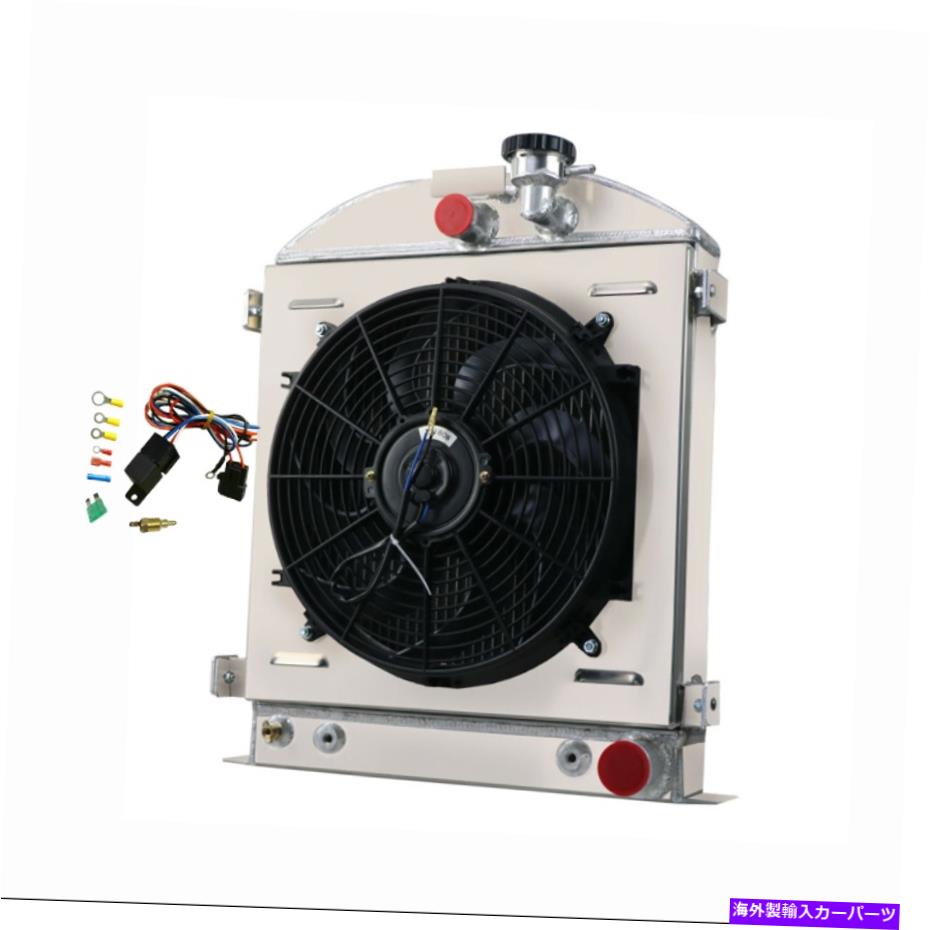 Radiator 3ROWラジエーターファンシュラウドフィット1932フォードモデルA/B HIボーイホットロッドシボレーV8エンジン 3Row Radiator Fan Shroud Fits 1932 FORD MODEL A/B HI BOY HOT ROD CHEVY V8 ENGINE【並行輸入品】