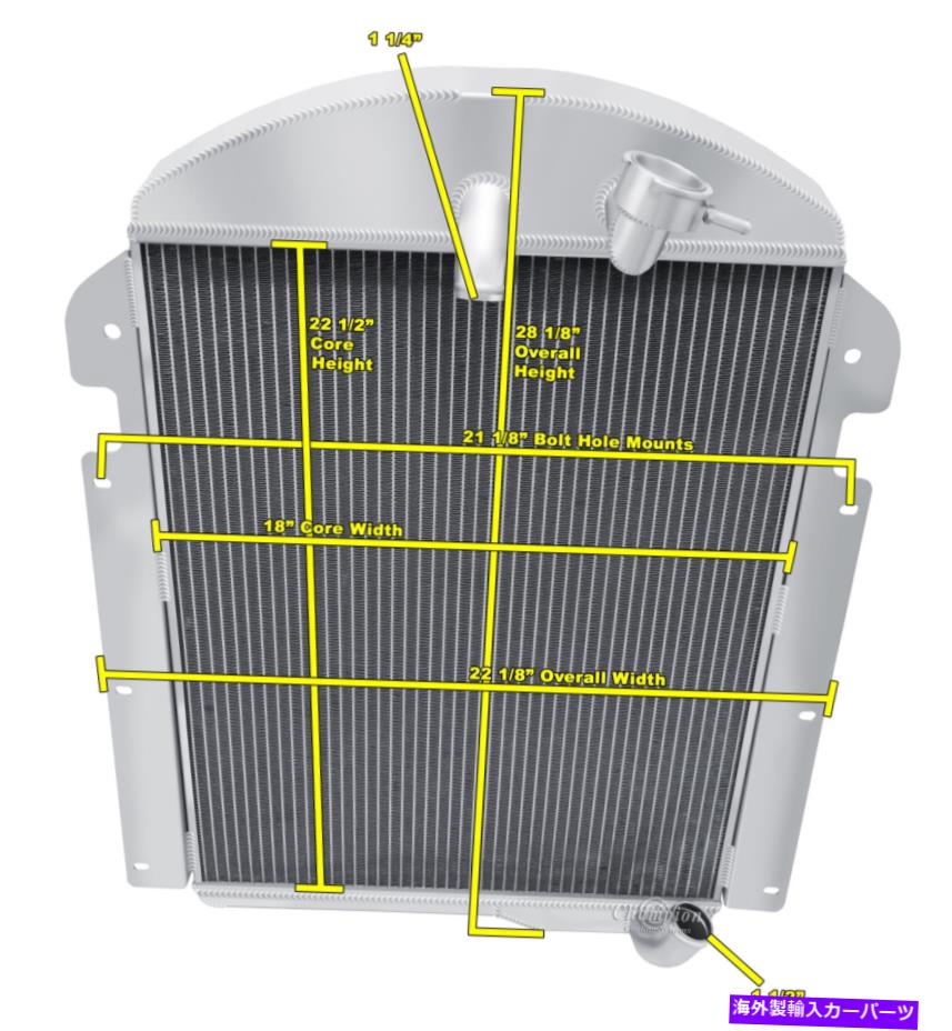 Radiator 3列のクールチャンピオンラジエーター1939シボレーVA L6エンジン＃CC3940-6 3 Row Kool Champion Radiator for 1939 Chevrolet VA L6 Engine #CC3940-6【並行輸入品】