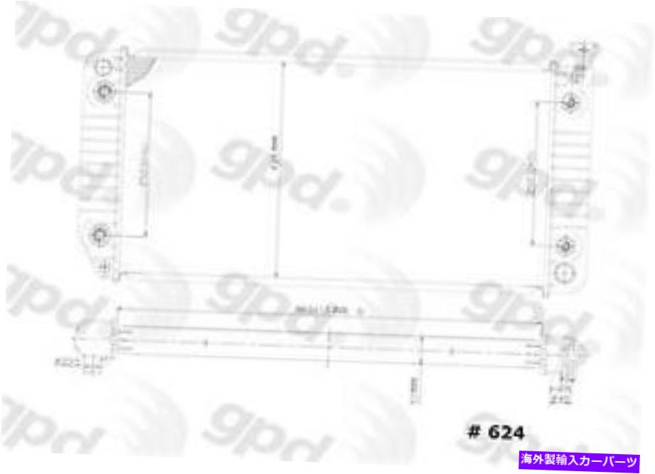 Radiator ＃624Cグローバルエアコンラジエーター # 624C Global Air Conditioner Radiator【並行輸入品】