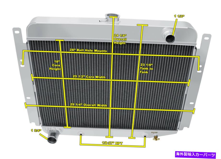 Radiator 1969 1970 1971ダッジW200ピックアップV8エンジンの3列割引チャンピオンラジエーター 3 Row Discount Champion Radiator for 1969 1970 1971 Dodge W200 Pickup V8 Engine【並行輸入品】