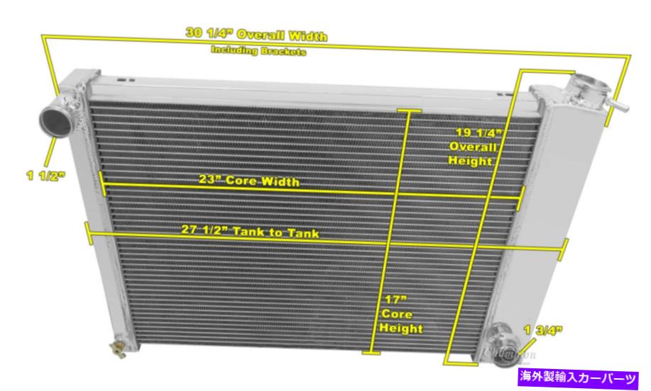 Radiator 3列エースラジエーター-1967-1969 Camaro Big Block V8 Eng（マニュアルトランスミッション） 3 Row Ace Radiator - 1967-1969 Camaro Big Block V8 Eng (Manual Transmission)【並行輸入品】