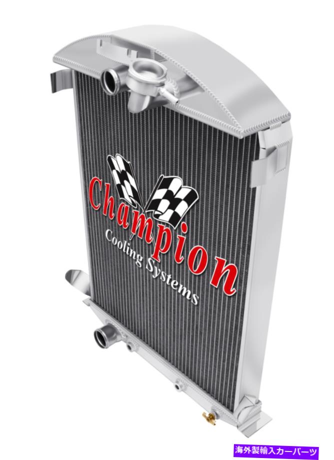 Radiator 1930年の3列のウエスタンチャンピオンラジエーター1931フォードモデルAフォードV8変換 3 Row Western Champion Radiator for 1930 1931 Ford Model A Ford V8 Conversion【並行輸入品】