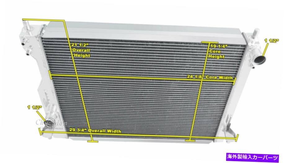 Radiator 2005年から2014年のフォードマスタングの3ロウレースチャンピオンラジエーター 3 Row Racing Champion Radiator for 2005 - 2014 Ford Mustang【並行輸入品】