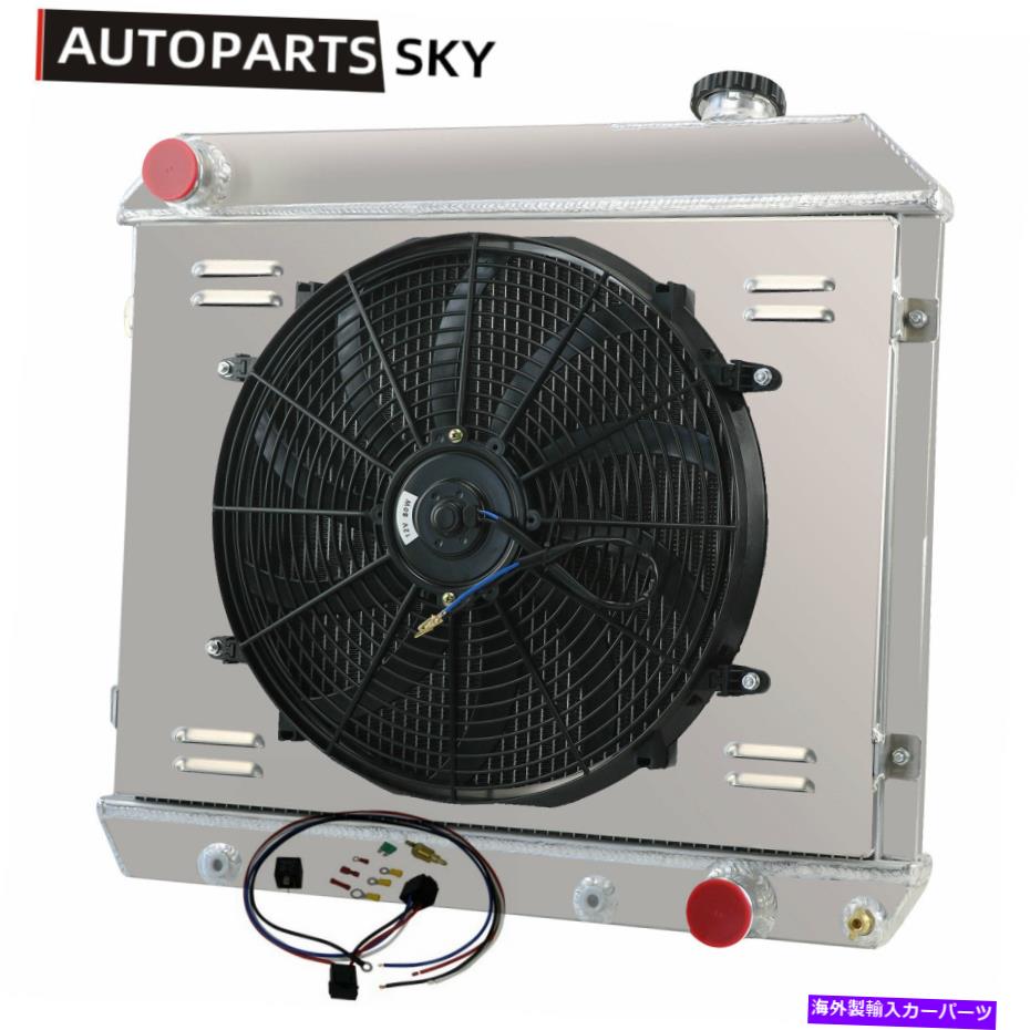 Radiator 3列のラジエーター+シュラウドファン+シボレーC/K C10 C20 C30ピックアップトラック1963-1966 3 Row Radiator+Shroud Fan+Relay For Chevy C/K C10 C20 C30 Pickup Truck 1963-1966【並行輸入品】