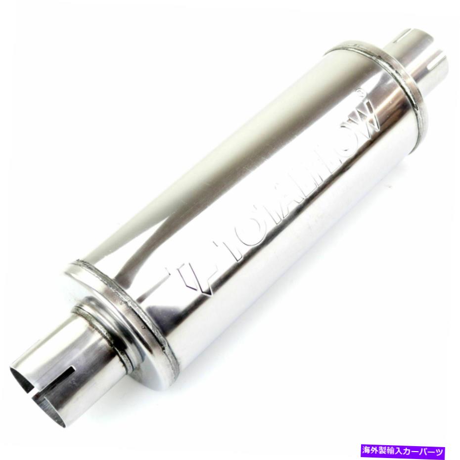 マフラー TotalFlow 20419ps研磨されたスロット付きエンドエキゾーストマフラー-3インチID TOTALFLOW 20419PS Polished Slotted Ends Exhaust Muffler - 3 Inch ID【並行輸入品】