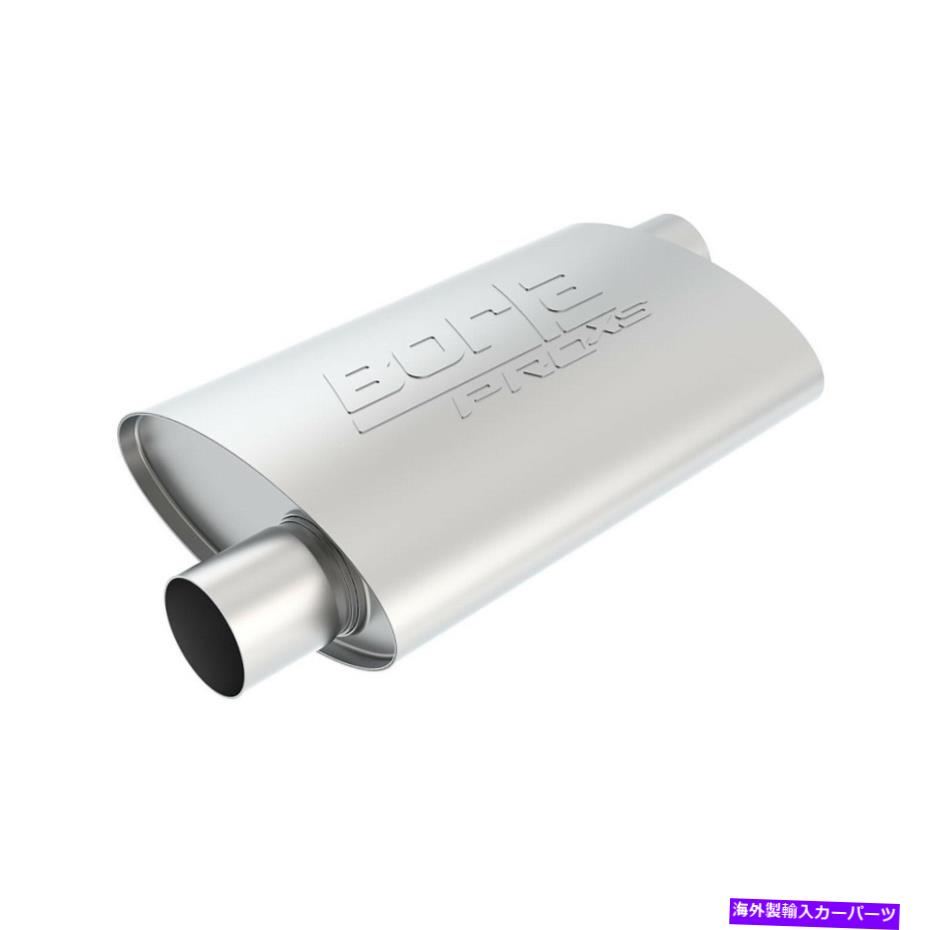 マフラー Borla 40353プロックスユニバーサル排気楕円形のマフラーシングルオフセットインレット/アウトレット3 \