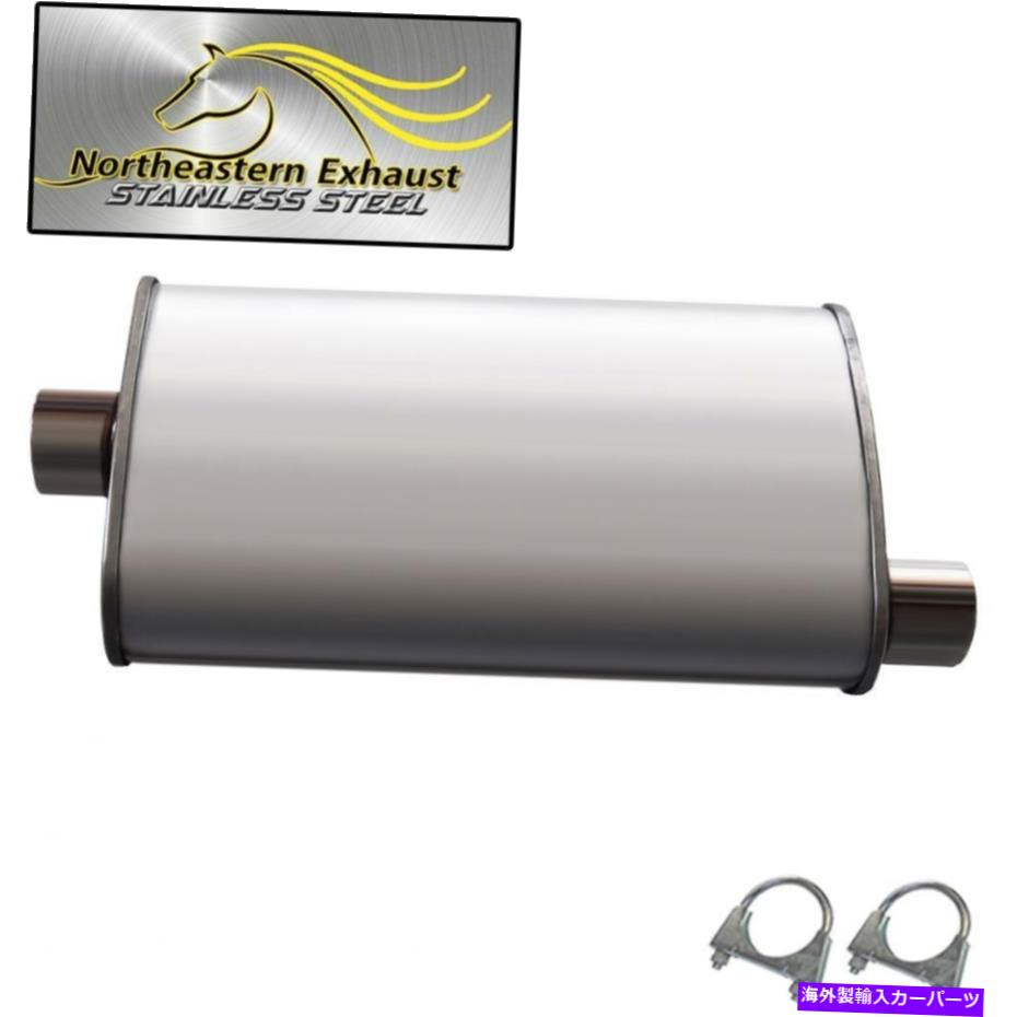 マフラー ステンレススチールリアエキゾーストマフラーフィット：97-2000ジープラングラー2.5L 4.0L Stainless Steel Rear Exhaust Muffler fits: 97-2000 Jeep Wrangler 2.5L 4.0L【並行輸入品】