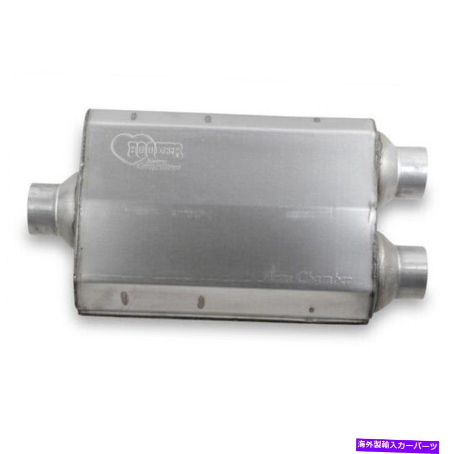 マフラー フッカー21508HKRエアロチャンバーマフラー、シングル2-1/2インチオフセットインレット Hooker 21508HKR Aero Chamber Muffler, Single 2-1/2 Inch Offset Inlet【並行輸入品】