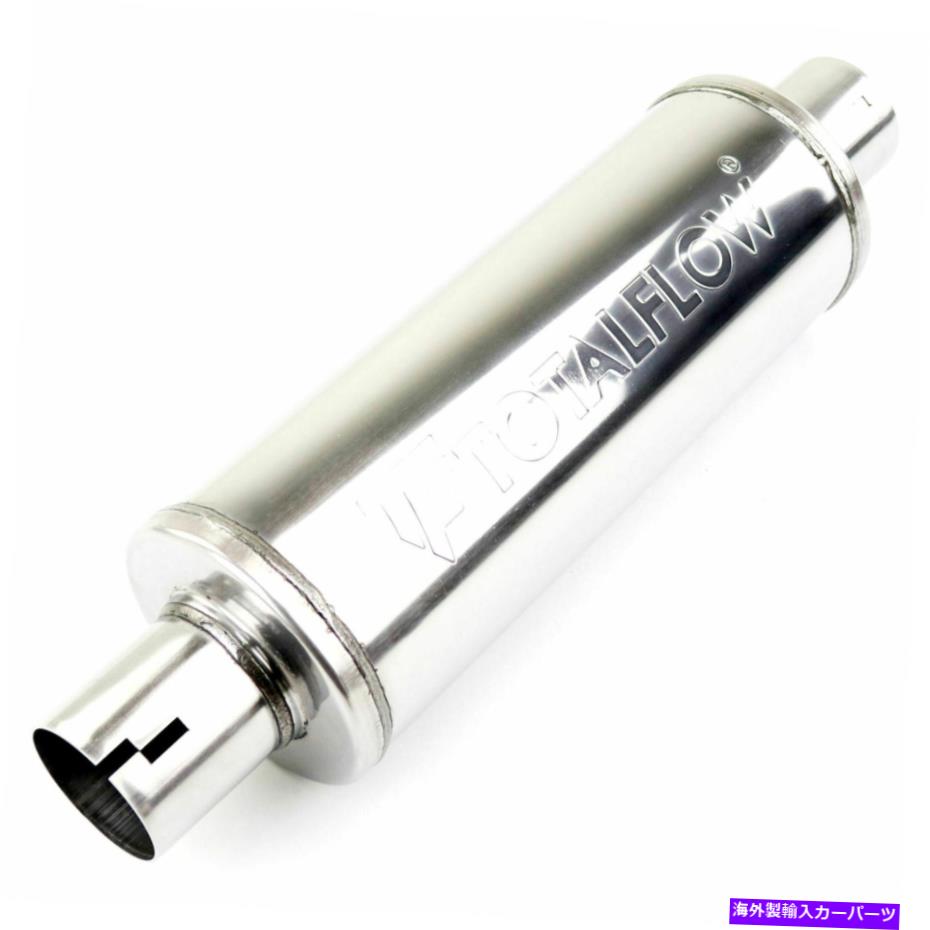 マフラー TotalFlow 20415pn研磨ノッチエンドエキゾーストマフラー-2.25インチID TOTALFLOW 20415PN Polished Notched Ends Exhaust Muffler - 2.25 Inch ID【並行輸入品】
