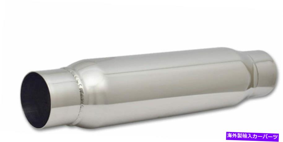 マフラー 活気のある1795マフラー共鳴穿孔チューブエンドの丸いボディステンレス Vibrant 1795 Muffler Resonator With Perforated Tube Ends Round Body Stainless【並行輸入品】