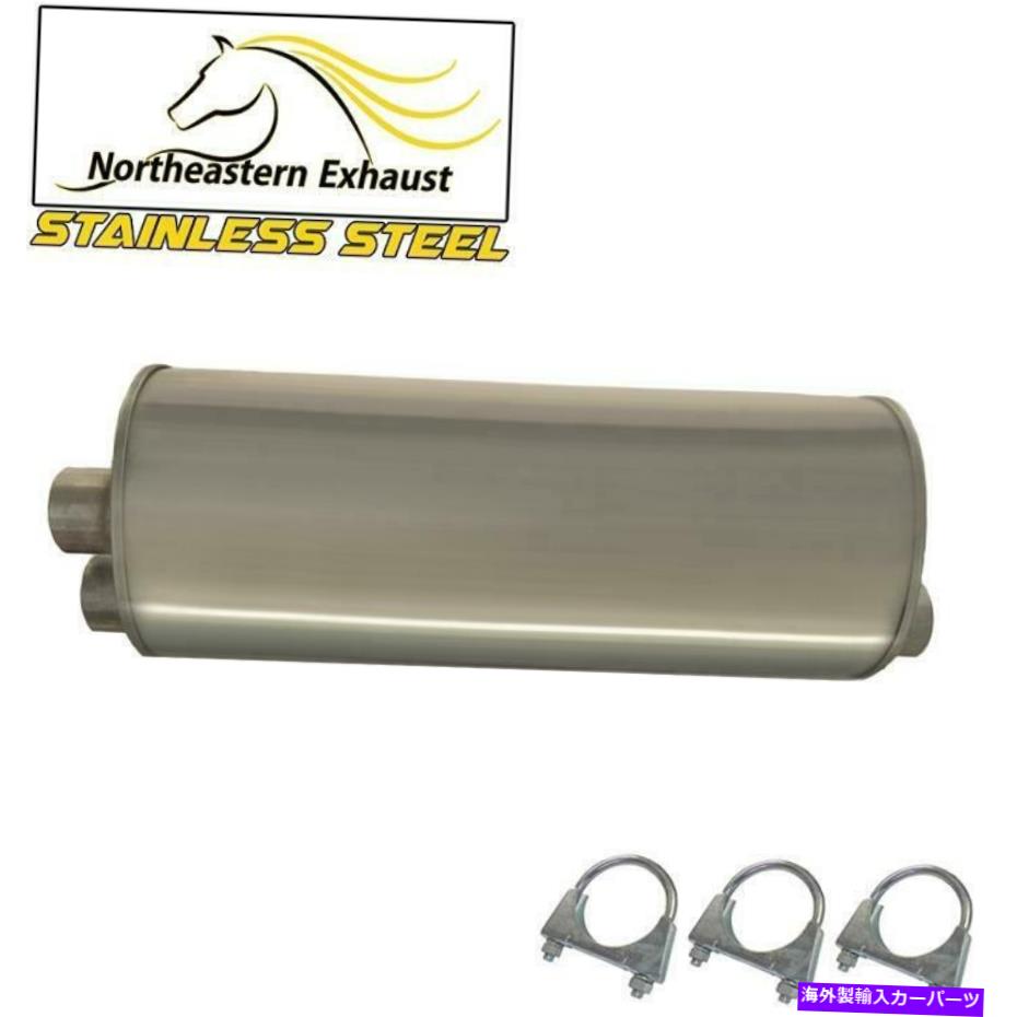 マフラー ステンレス鋼の排気マフラーフィット：2002-06エスカレード2001-06ユーコン2003-06 H2 Stainless Steel Exhaust Muffler fits: 2002-06 Escalade 2001-06 Yukon 2003-06 H2【並行輸入品】