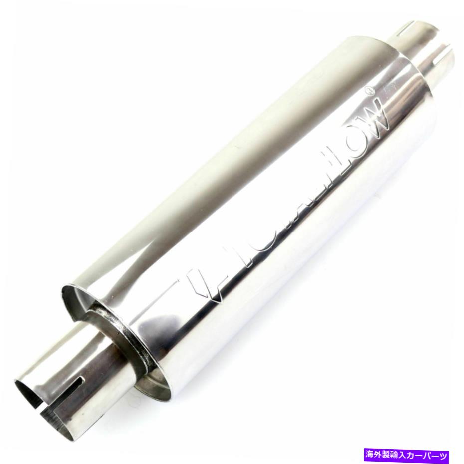 マフラー TotalFlow 22415ps研磨されたスロット端端エキゾーストマフラー-2.25インチID TOTALFLOW 22415PS Polished Slotted Ends Exhaust Muffler - 2.25 Inch ID【並行輸入品】