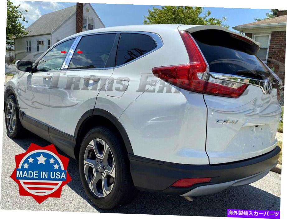 ドアピラー 2017-2022ホンダCRV CR-V 4PCクロムピラーポストステンレススチールトリムドアカバー 2017-2022 Honda CRV CR-V 4Pc Chrome Pillar Post Stainless Steel Trim Door Cover【並行輸入品】
