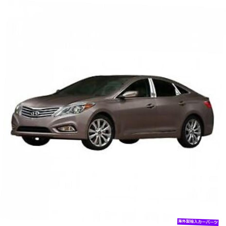 ドアピラー ブラックホースピラーポストトリムChrome Fit 2012-2016 Hyundai Azera Black Horse Pillar Post Trims Chrome fit 2012-2016 Hyundai Azera【並行輸入品】