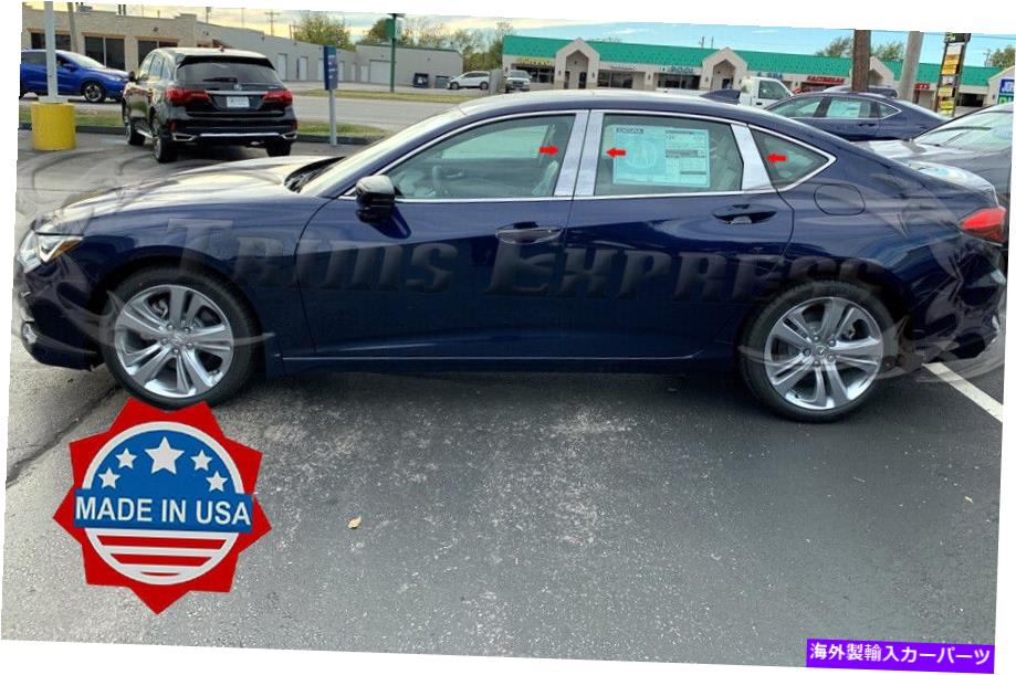 ドアピラー 2021-2022 Acura TLX 6PC Chrome Pillarポストステンレススチールトリムドアカバー 2021-2022 Acura TLX 6Pc Chrome Pillar Post Stainless Steel Trim Door Cover【並行輸入品】|Us Custom Parts Shop USDM