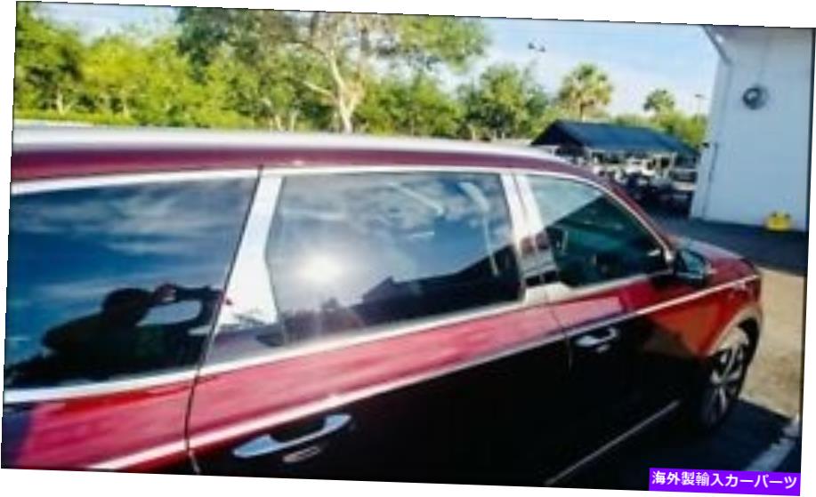 ドアピラー フィット：2019-2021 Kia Telluride 8PC Chrome Pillar Postステンレススチールトリムドア fit:2019-2021 Kia Telluride 8Pc Chrome Pillar Post Stainless Steel Trim Door【並行輸入品】