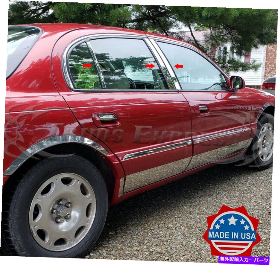 ドアピラー 1995-2004リンカーンコンチネンタル6PCクロムピラーポストトリムステンレススチールドア 1995-2004 Lincoln Continental 6Pc Chrome Pillar Post Trim Stainless Steel Door【並行輸入品】