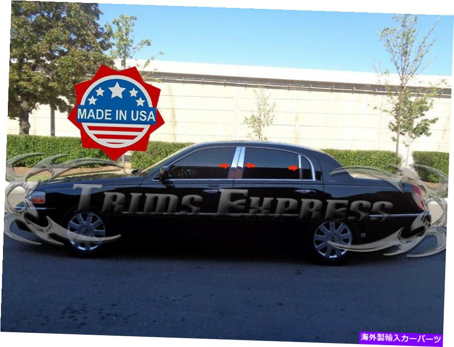 ドアピラー 1998-2011リンカーンタウンカー6PCクロムピラーポストステンレススチールトリムドア 1998-2011 Lincoln Town Car 6Pc Chrome Pillar Post Stainless Steel Trim Door【並行輸入品】|Us Custom Parts Shop USDM
