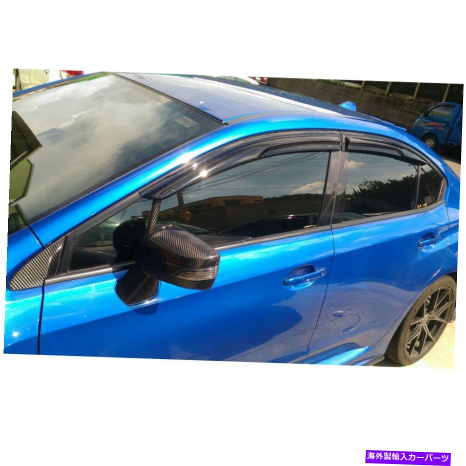 ドアピラー カーボンドアA B CピラーマスクウィンドウトリムスバルWRX STI 4th??セダンサルーン Carbon Door A B C Pillar Mask Window Trim For Subaru WRX STI 4th Sedan Saloon【並行輸入品】