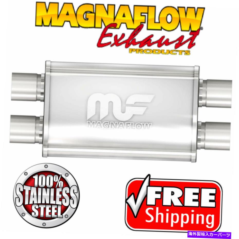 マフラー Magnaflow 11385マフラーステンレス鋼2.25 IDデュアルでデュアル4 x 9楕円形20 \