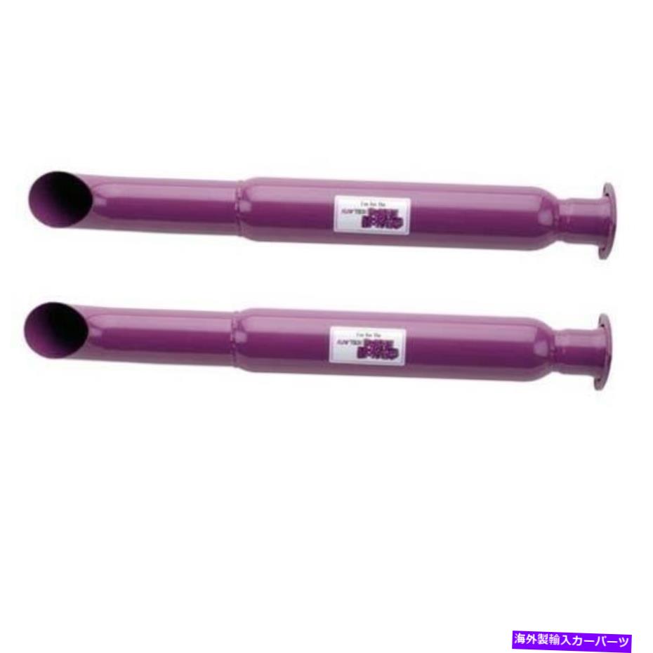 マフラー FlowTech 50232flt Purple Hornies 3ホールショーティグラスパックヘッダーマフラー Flowtech 50232FLT Purple Hornies 3-Hole Shorty Glasspack Header Muffler【並行輸入品】