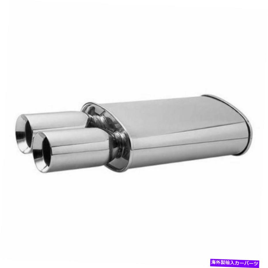 マフラー Vibrant 1040 -I.D。 Vibrant 1040 - StreetPower Muffler w/Dual 3.5in Round Tips 2.5in in I.D.【並行輸入品】