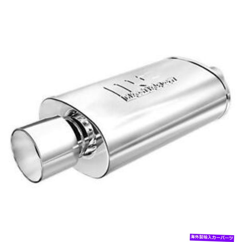 マフラー ストリートシリーズステンレススチールオーバルシルバーエキゾーストマフラー Street Series Stainless Steel Oval Silver Exhaust Muffler【並行輸入品】
