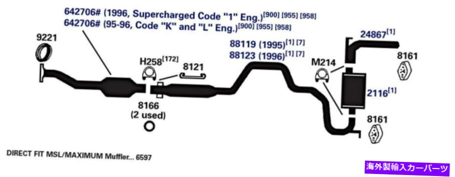 マフラー 7575-AH排気マフラーに適合する2017-2019 Ford Escape Turbo 2.0L L4 Gas Dohc 7575-AH Exhaust Muffler Fits 2017-2019 Ford Escape Turbo 2.0L L4 GAS DOHC【並行輸入品】