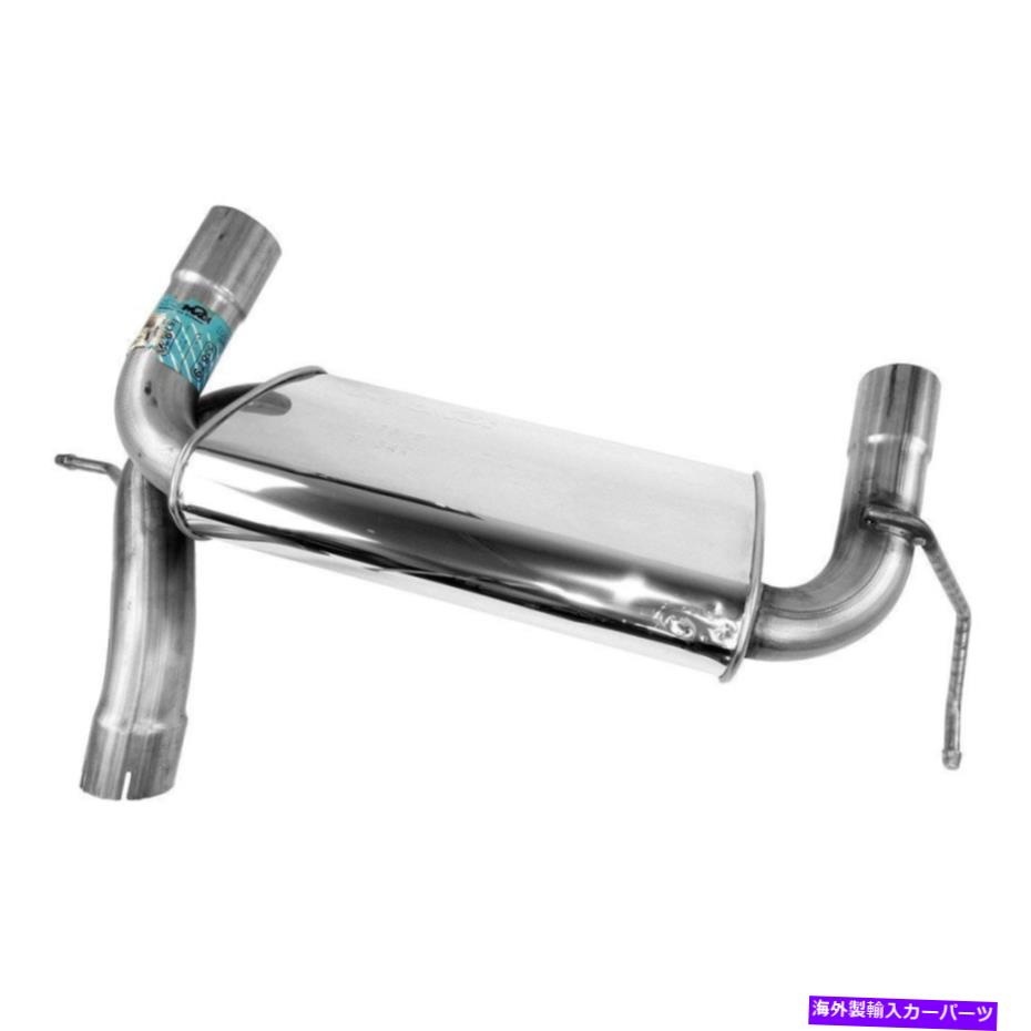 マフラー ジープラングラー07-17スーパーターボステンレススチールオーバルグレーエキゾーストマフラー For Jeep Wrangler 07-17 Super Turbo Stainless Steel Oval Gray Exhaust Muffler【並行輸入品】