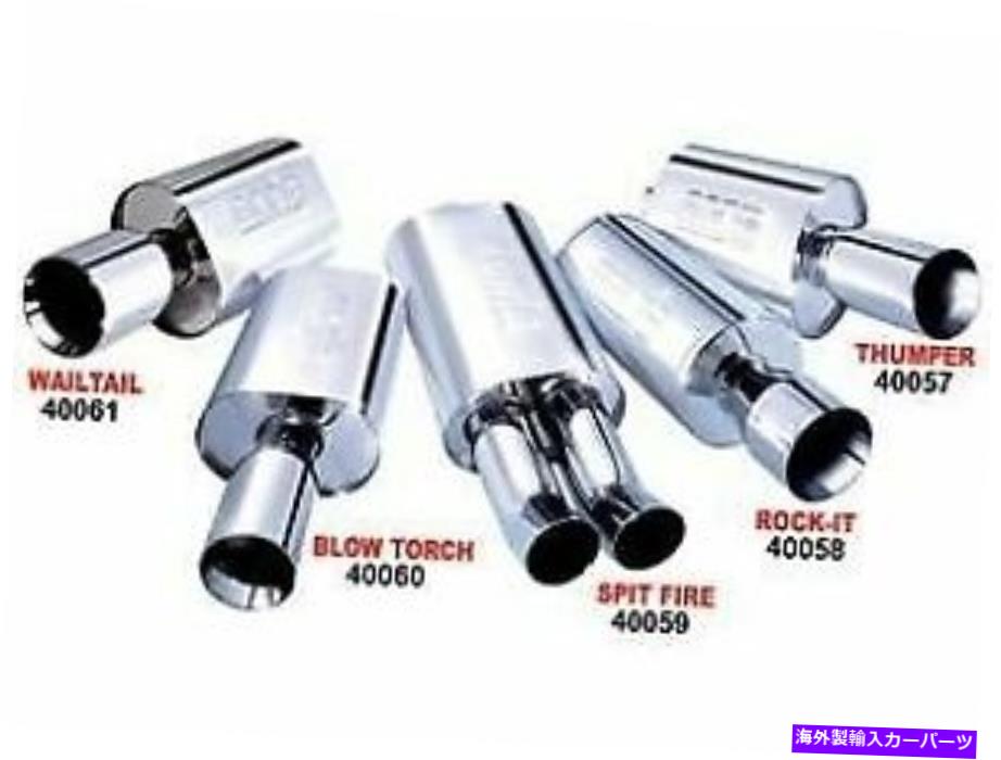 マフラー ボルラパフォーマンスマフラー - ブーマー - ブーマーマフラーサンパースタイルオーバル（40057） Borla Performance Muffler - Boomer - Boomer Muffler Thumper Style Oval (40057)【並行輸入品】
