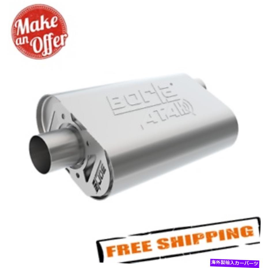 マフラー Borla 400832ステンレス鋼の楕円形Atak Cratemuffler排気マフラー Borla 400832 Stainless Steel Oval ATAK CrateMuffler Exhaust Muffler【並行輸入品】
