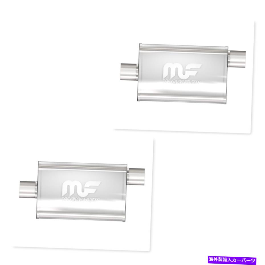 マフラー Magnaflow 11255 4 "x 9"楕円形のセンター/マフラーを通してまっすぐにオフセット-2のセット Magnaflow 11255 4" X 9" Oval Center/Offset Straight Through Mufflers - Set Of 2【並行輸入品】｜Us Custom Parts Shop USDM