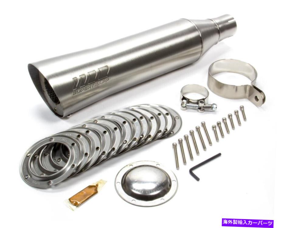マフラー センターインレットステンレスS/CエリートマフラーP/N 443-1717のスーパートラップ1-3/4 Supertrapp 1-3/4 In Center Inlet Stainless S/C Elite Muffler P/N 443-1717【並行輸入品】｜Us Custom Parts Shop USDM